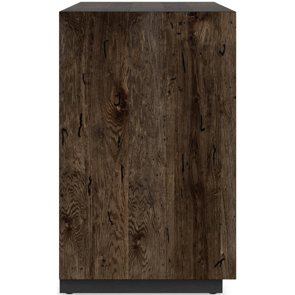 Home Fashion Abaso 6-Drawer Dresser Ebony Rustic Wormwood By Four Hands