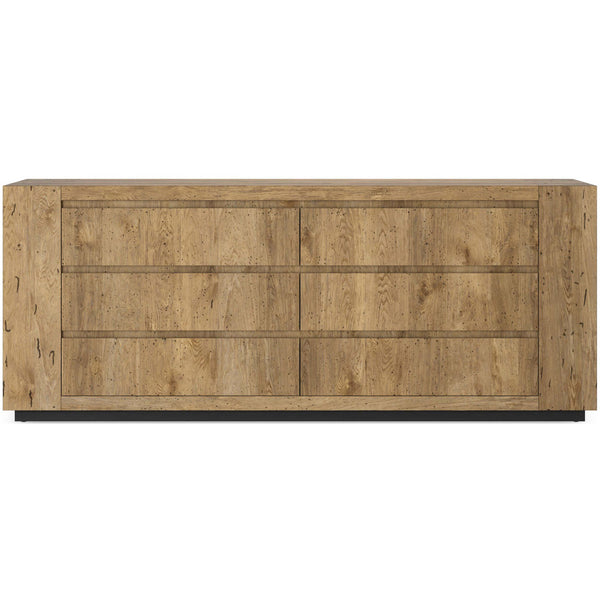Home Fashion Abaso 6-Drawer Dresser Rustic Wormwood By Four Hands