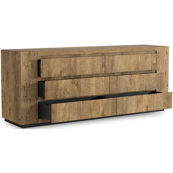 Home Fashion Abaso 6-Drawer Dresser Rustic Wormwood By Four Hands