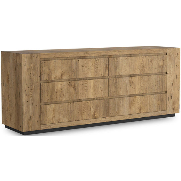 home fashion Abaso 6-Drawer Dresser Rustic Wormwood by Four Hands