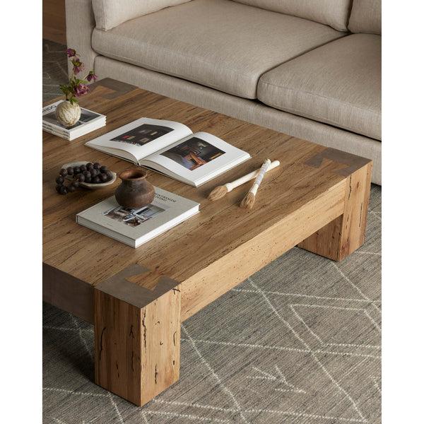 Home Fashion Abaso Coffee Table Rustic Wormwood Oak By Four Hands