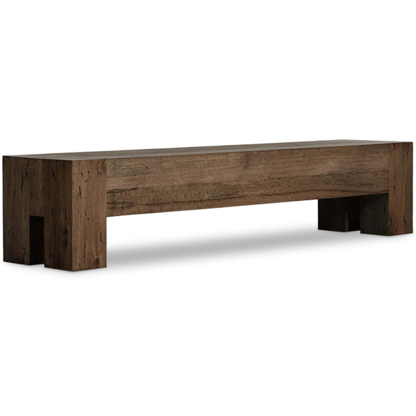 Home Fashion Abaso Large Bench Rustic Ebony By Four Hands