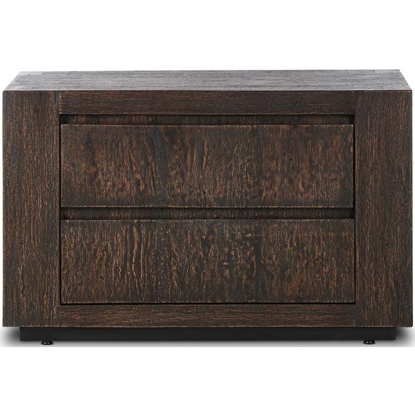 Home Fashion Abaso Nightstand Ebony Rustic By Four Hands