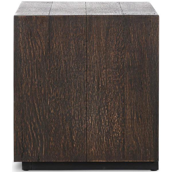 Home Fashion Abaso Nightstand Ebony Rustic By Four Hands