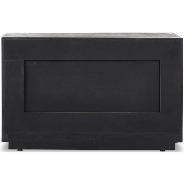Home Fashion Abaso Nightstand Ebony Rustic By Four Hands