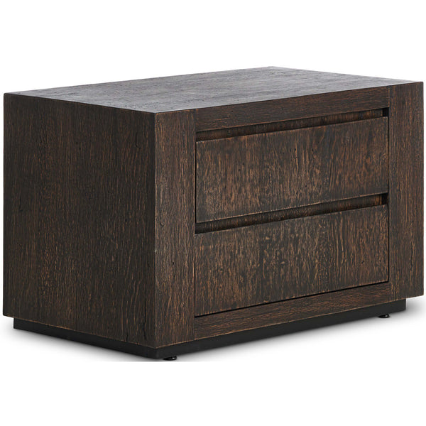 home fashion Abaso Nightstand Ebony Rustic by Four Hands