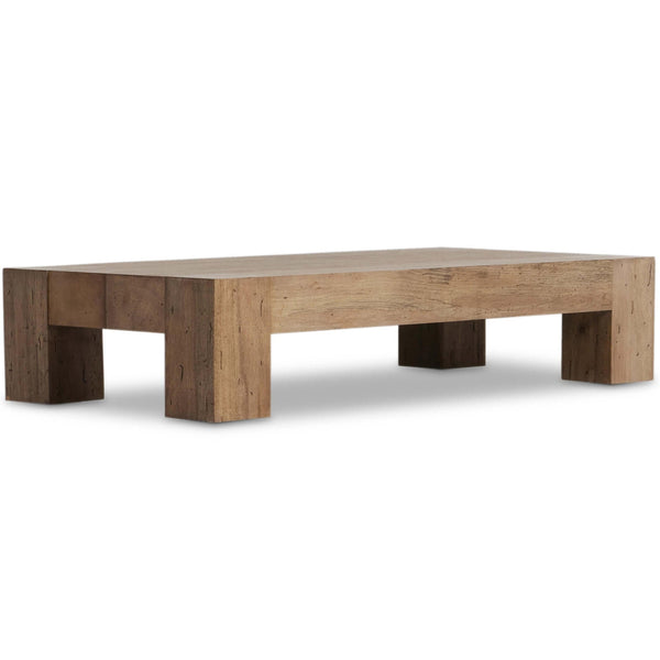 home fashion Abaso Rectangular Coffee Table Rustic Wormwood by Four Hands