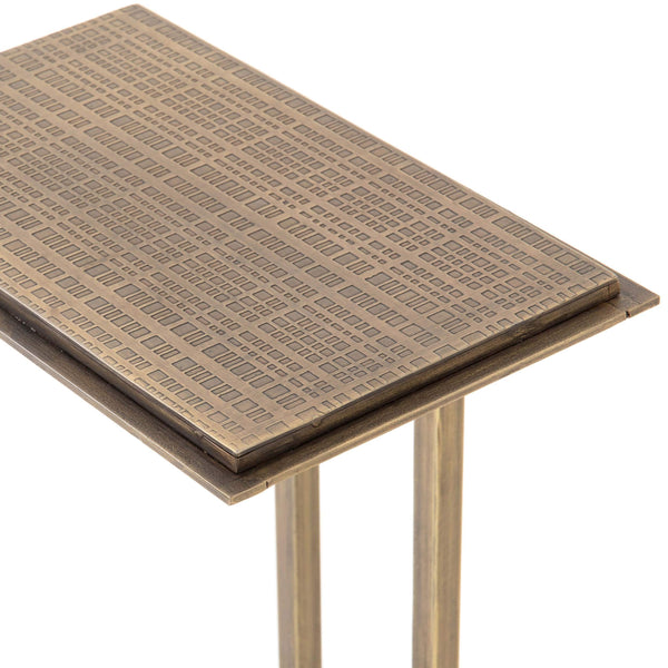 Home Fashion Acid Etch C Table Antique Brass By Four Hands