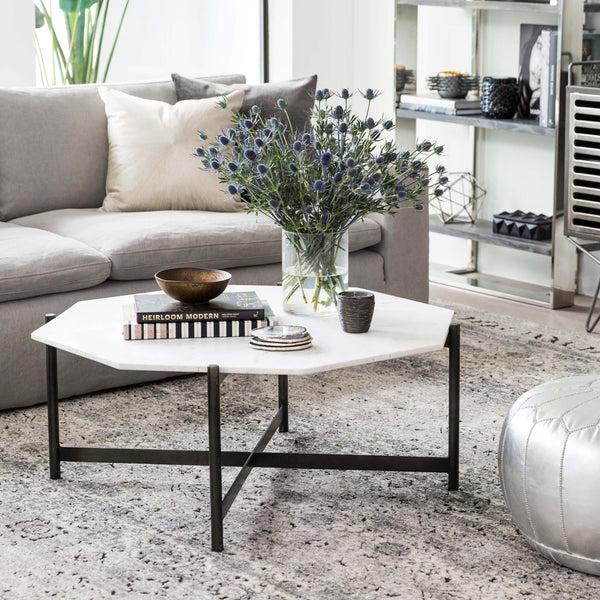 Home Fashion Adair Coffee Table Hammered Grey By Four Hands