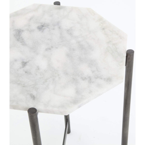 Home Fashion Adair Side Table Hammered Grey By Four Hands