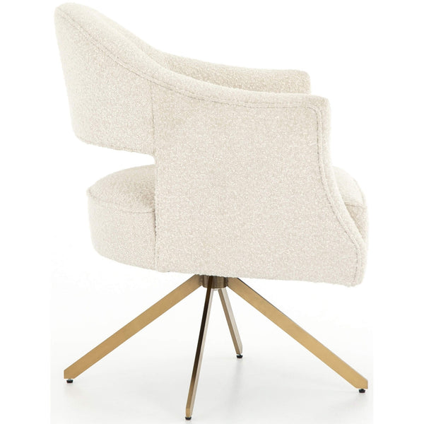 Home Fashion Adara Desk Chair Knoll Natural By Four Hands