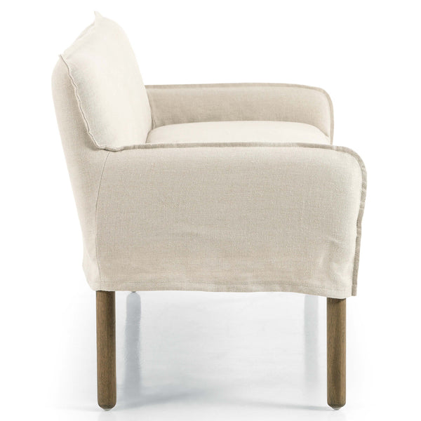 Home Fashion Addington Slipcover Bench Brussels Natural By Four Hands