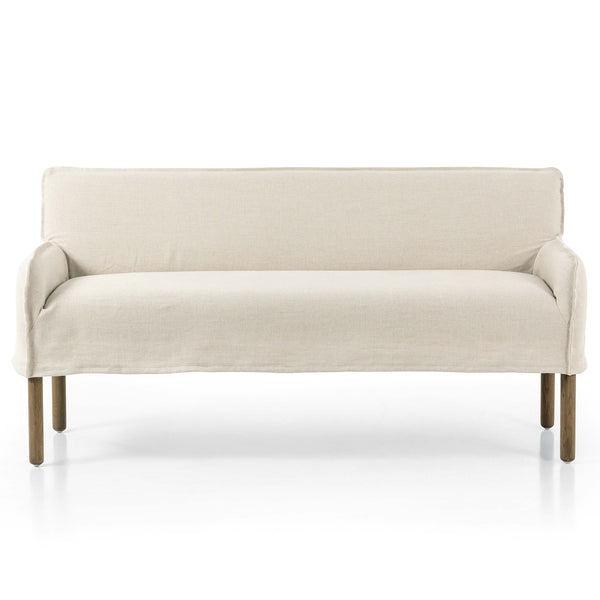 Home Fashion Addington Slipcover Bench Brussels Natural By Four Hands