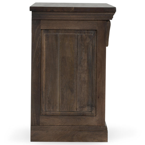 Home Fashion Adelaide 3 Drawer Nightstand Cocoa Brown