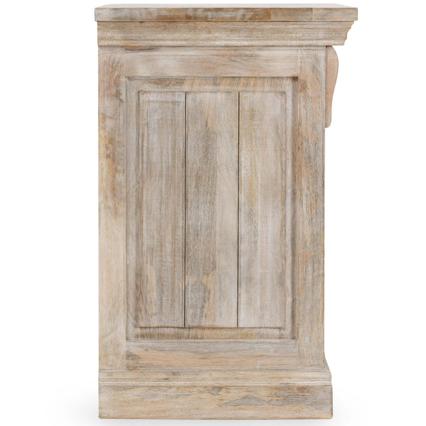 Home Fashion Adelaide 3 Drawer Nightstand Natural White Wash