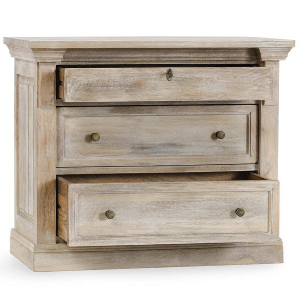 Home Fashion Adelaide 3 Drawer Nightstand Natural White Wash