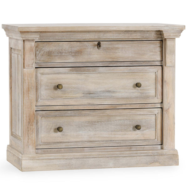 home fashion Adelaide 3 Drawer Nightstand Natural White Wash