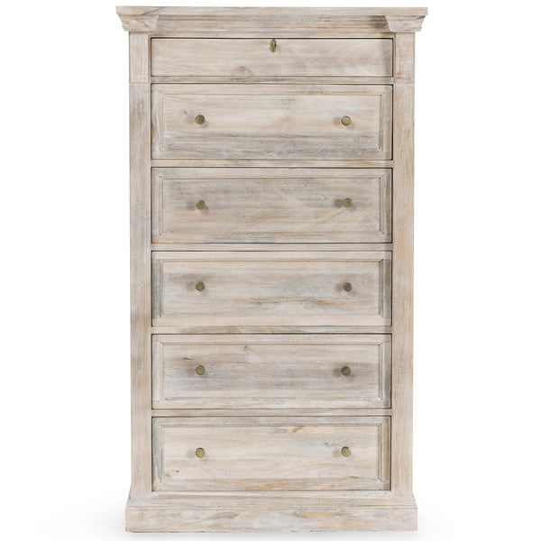 Home Fashion Adelaide 6 Drawer Chest Natural White Wash