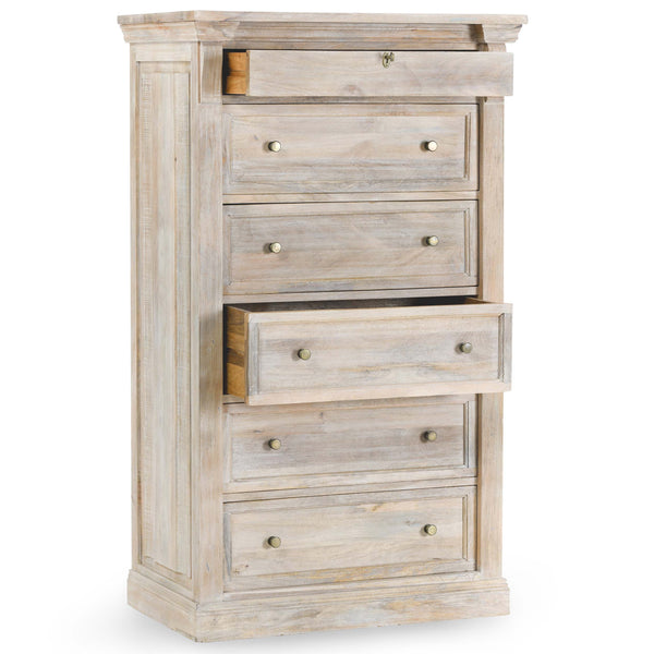 Home Fashion Adelaide 6 Drawer Chest Natural White Wash