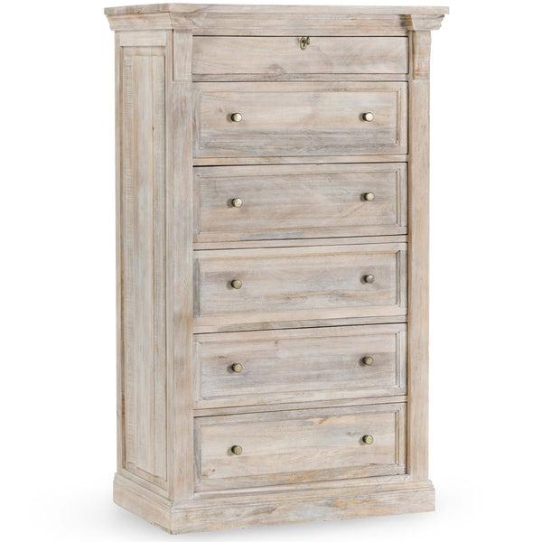 home fashion Adelaide 6 Drawer Chest Natural White Wash