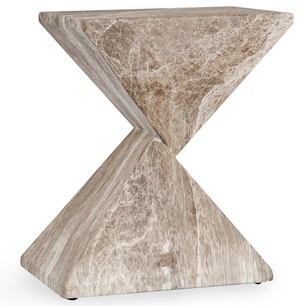 Home Fashion Adler Outdoor Accent Table Brown/Ivory