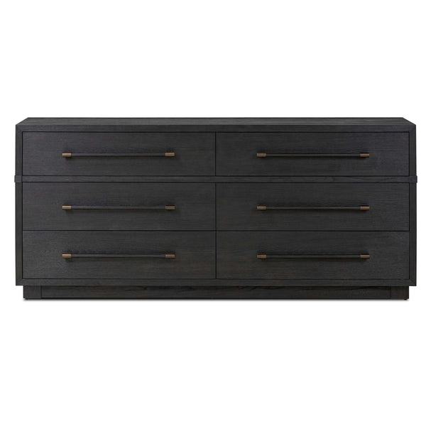 Home Fashion Adolfo 6 Drawer Dresser Modern Black By Four Hands