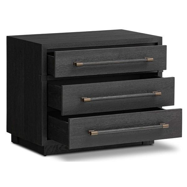 Home Fashion Adolfo Nightstand Modern Black By Four Hands