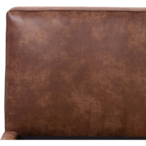 Home Fashion Aidan Faux Leather Bed Vintage Tobacco By Four Hands