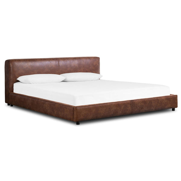 home fashion Aidan Faux Leather Bed Vintage Tobacco by Four Hands
