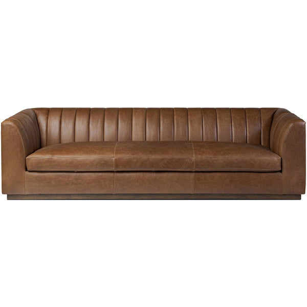 home fashion Alec Leather Sofa Dulane Mahogany by Four Hands