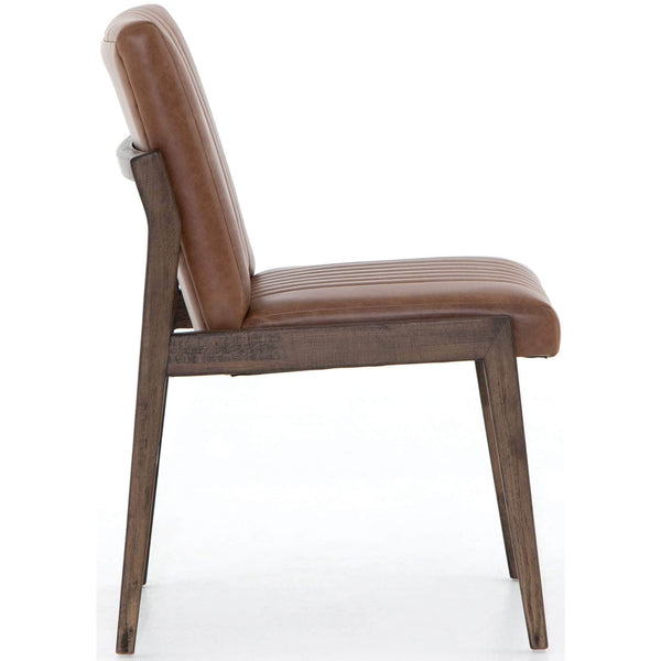 Home Fashion Alice Leather Dining Chair Sonoma Chestnut Set Of 2 By Four Hands
