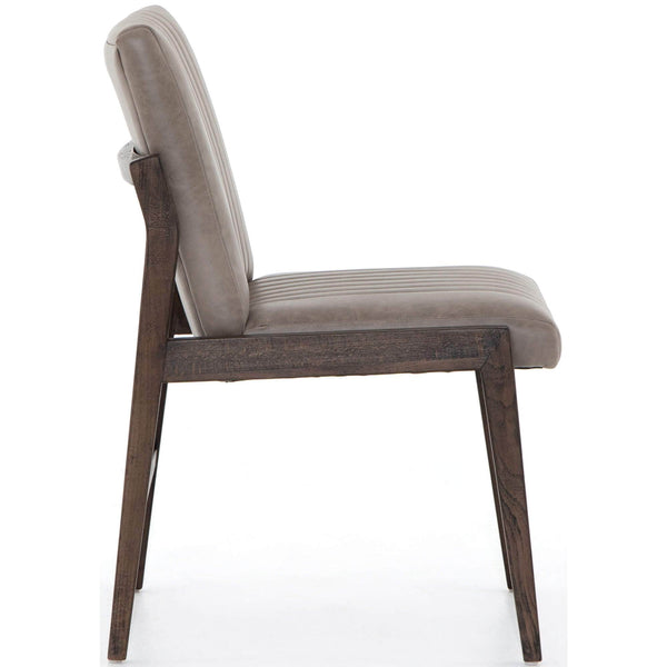 Home Fashion Alice Leather Dining Chair Sonoma Grey Set Of 2 By Four Hands