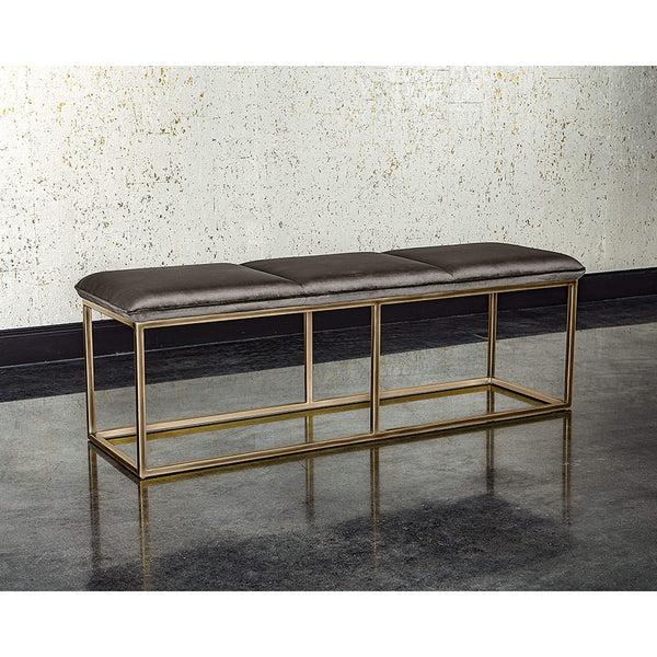 Home Fashion Alley Bench Piccolo Pebble/Rustic Bronze