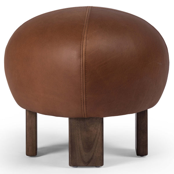 home fashion Alma Leather Ottoman Brickhouse Cognac by Four Hands