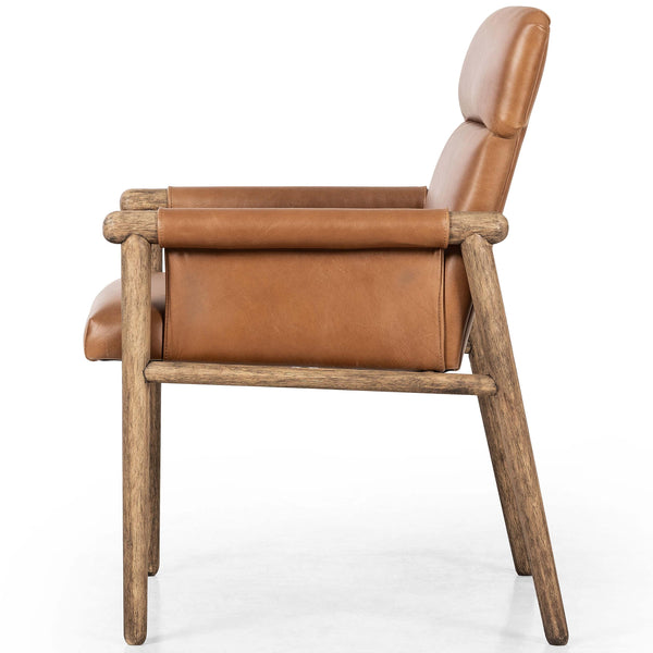 Home Fashion Almada Leather Arm Chair Valencia Camel By Four Hands