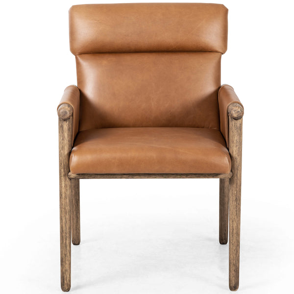 Home Fashion Almada Leather Arm Chair Valencia Camel By Four Hands