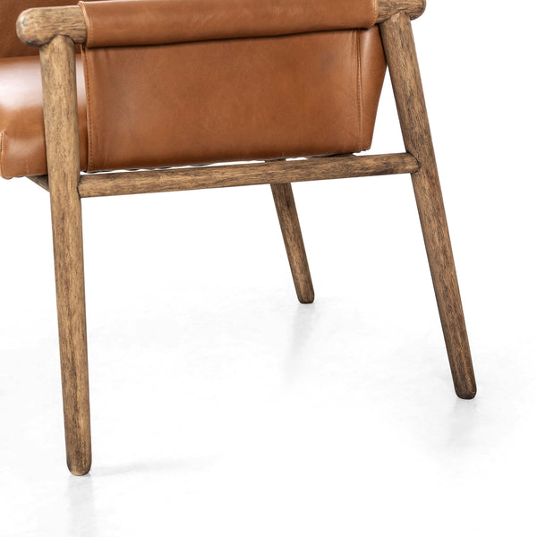 Home Fashion Almada Leather Arm Chair Valencia Camel By Four Hands