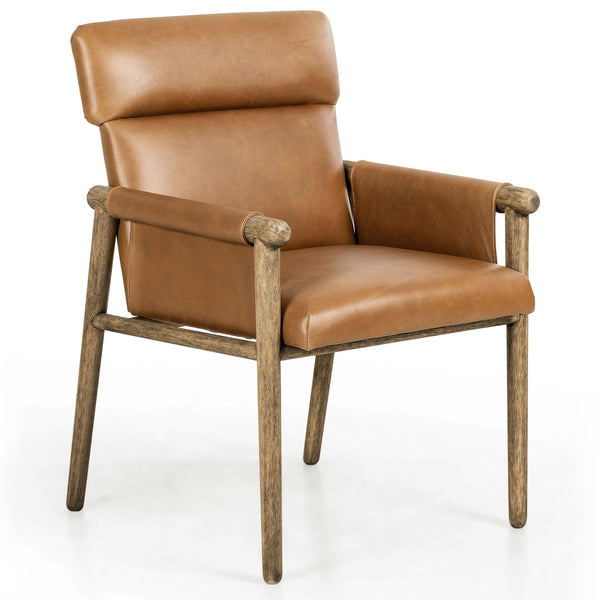home fashion Almada Leather Arm Chair Valencia Camel by Four Hands
