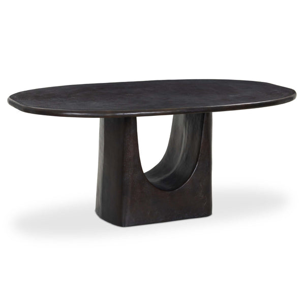 Home Fashion Amato Outdoor Dining Table Antique Rust By Four Hands