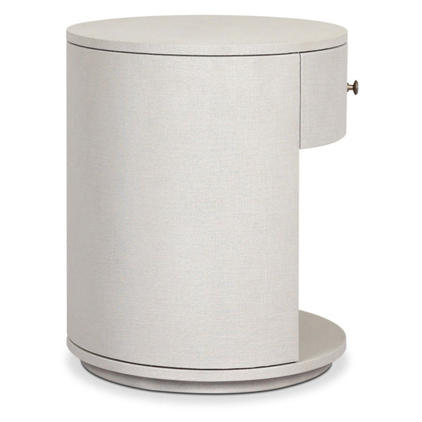 Home Fashion Amelia 1 Drawer Oval Nightstand Ivory Painted Linen By Four Hands