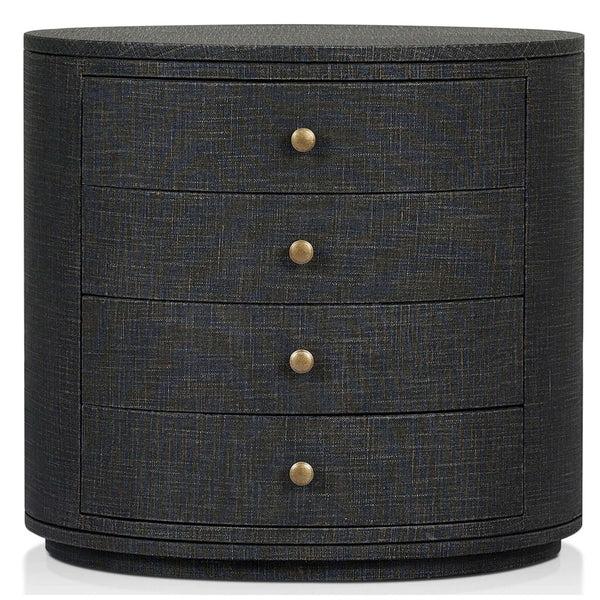 Home Fashion Amelia Oval Nightstand Black By Four Hands