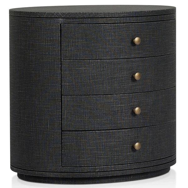 home fashion Amelia Oval Nightstand Black by Four Hands