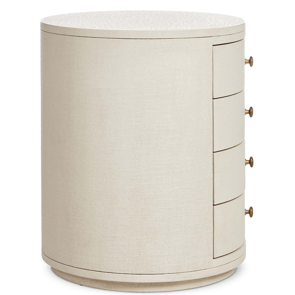 Home Fashion Amelia Oval Nightstand Ivory By Four Hands