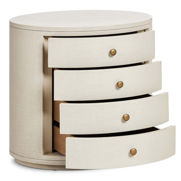 Home Fashion Amelia Oval Nightstand Ivory By Four Hands