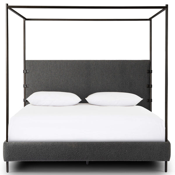 Home Fashion Anderson King Canopy Bed Knoll Charcoal By Four Hands