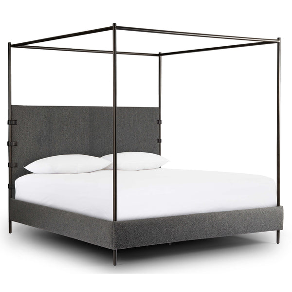 home fashion Anderson King Canopy Bed Knoll Charcoal by Four Hands