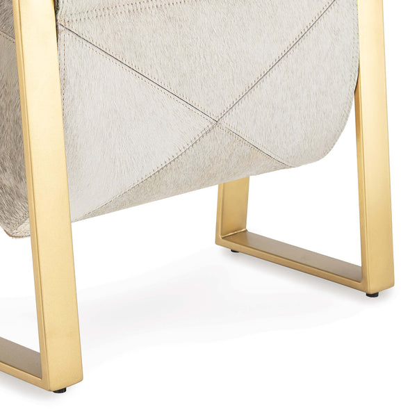 Home Fashion Andres Hair On Hide Magazine Rack Brass