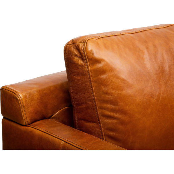 Home Fashion Ansel Leather Sectional Oil Buffalo Camel