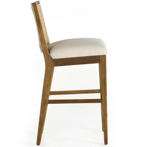 Home Fashion Antonia Cane Armless Bar & Counter Stool Toasted Parawood By Four Hands