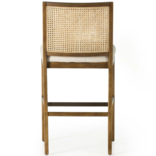 Home Fashion Antonia Cane Armless Bar & Counter Stool Toasted Parawood By Four Hands